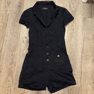 Le Chateau Black Button Up Romper